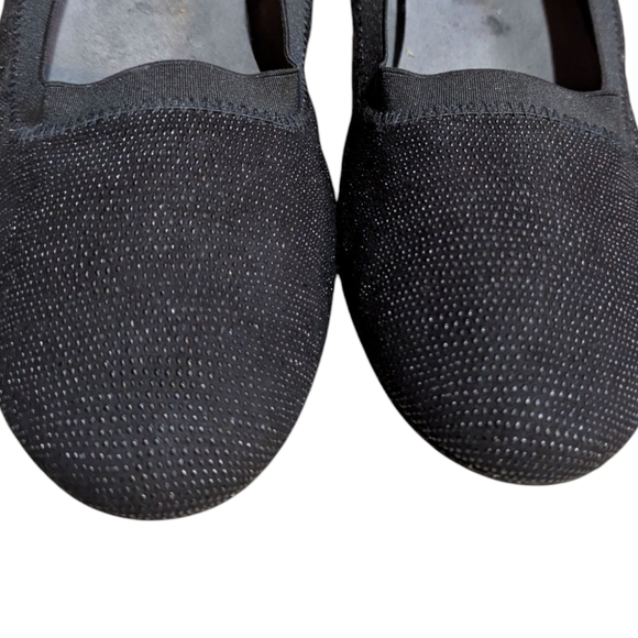 Stuart Weitzman Squeeze Goosebump Stretch Ballet Flat 10 Black Nappa Old Money - Picture 3 of 9